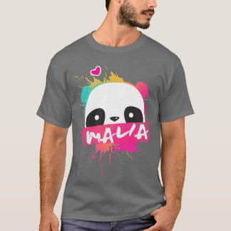 MALIABeautiful girl name with adorable Panda Premi T-Shirt