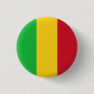 Malian Flag, Flag of Mali Button