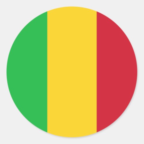 Malian Flag Flag of Mali Classic Round Sticker