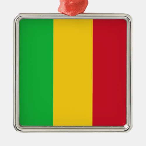 Malian Flag Mali Africa Metal Ornament
