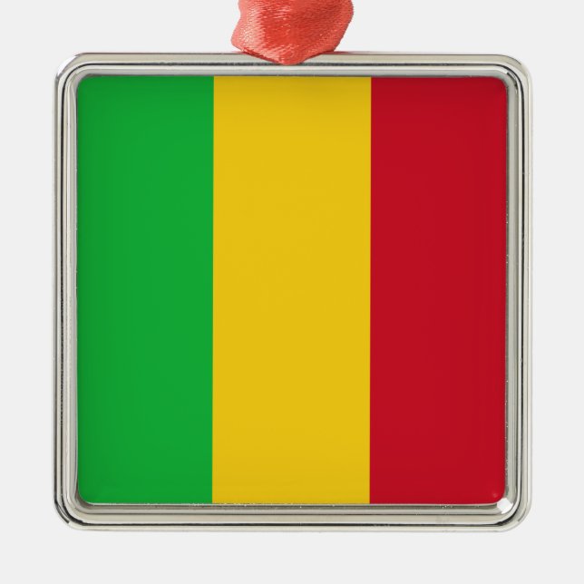 Malian Flag (Mali, Africa) Metal Ornament (Front)