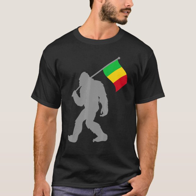 Malian Flag On Mali Flag T-Shirt (Front)