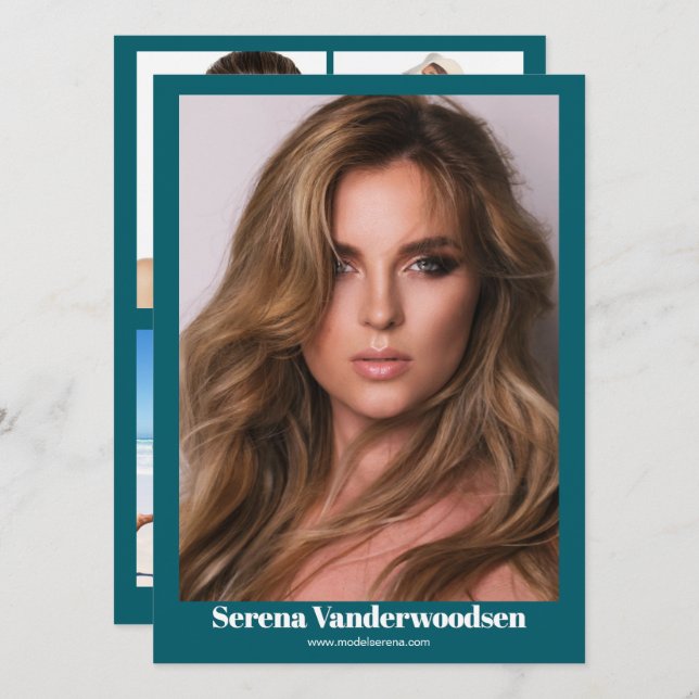 Malibu 5 Modeling Comp Card | Double Sided (Front/Back)