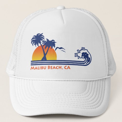 Malibu Beach CA Trucker Hat