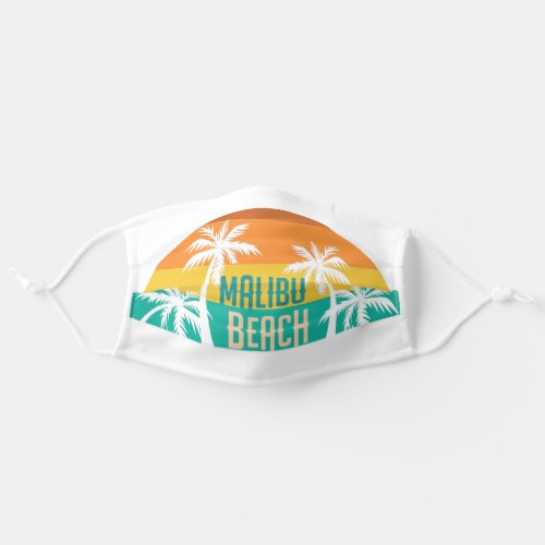 Malibu Beach California Adult Cloth Face Mask