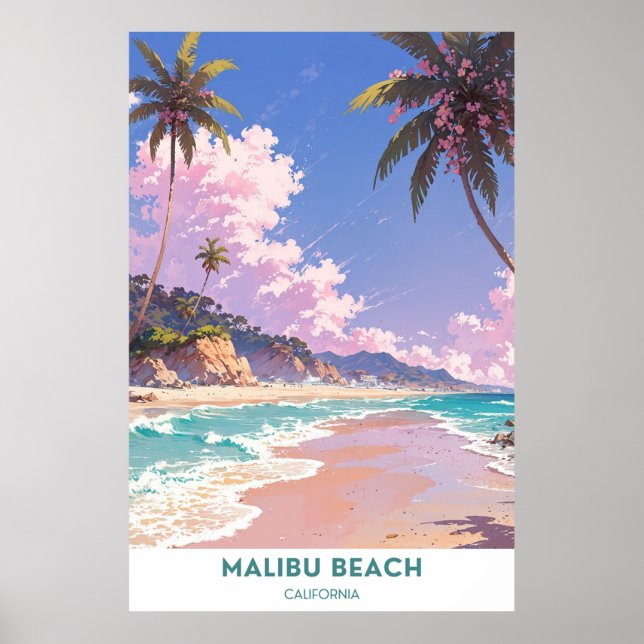 Malibu Beach, California Poster (Front)