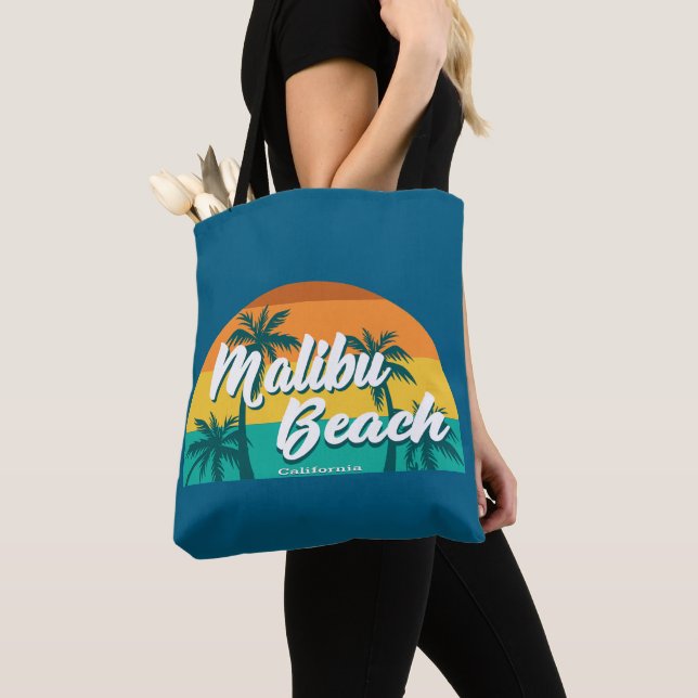 Malibu Beach California Tote Bag (Close Up)
