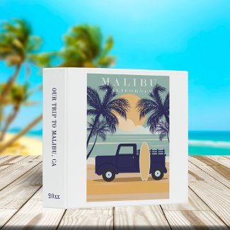 Malibu Beach California Travel Poster Scrapbook