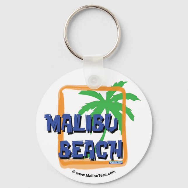 Malibu Beach Palm Tree Keychain (Front)