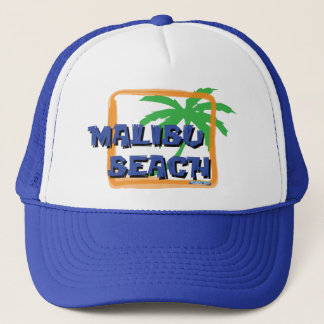 Malibu Beach Palm Tree Trucker Hat