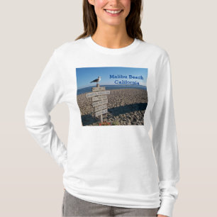 Malibu Beach - Paradise Cove Seagull Sign T-Shirt