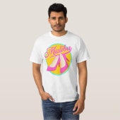 Malibu Beach Party Pink High Heels Retro T-Shirt (Front Full)
