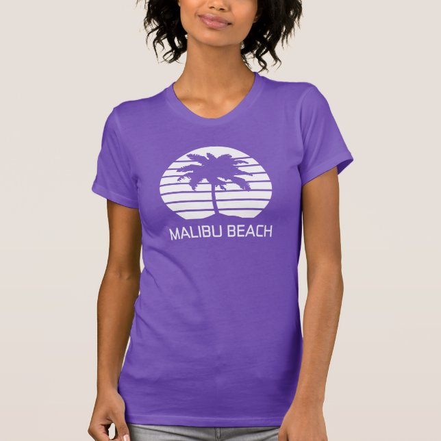 Malibu Beach Retro T-Shirt (Front)