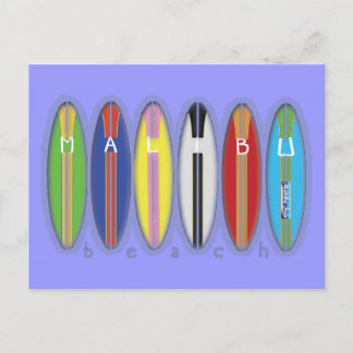 Malibu Beach Surfboards Postcard