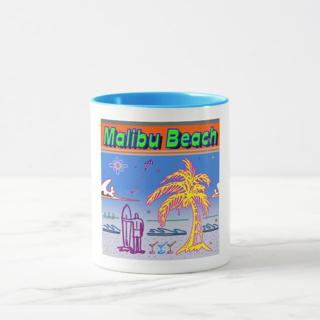 "Malibu Beach" Surfer Cup (Center)