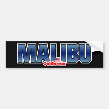 Malibu Bumper Bumper Sticker by TurnRight at Zazzle