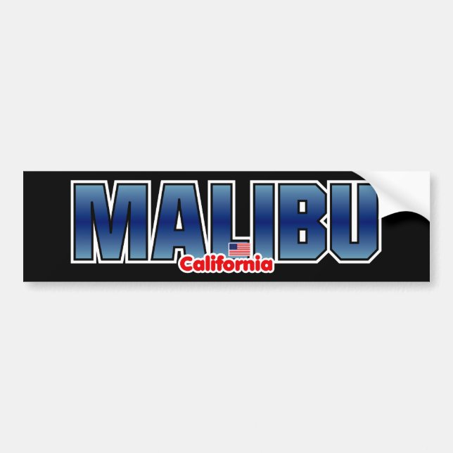 Malibu Bumper Bumper Sticker (Front)