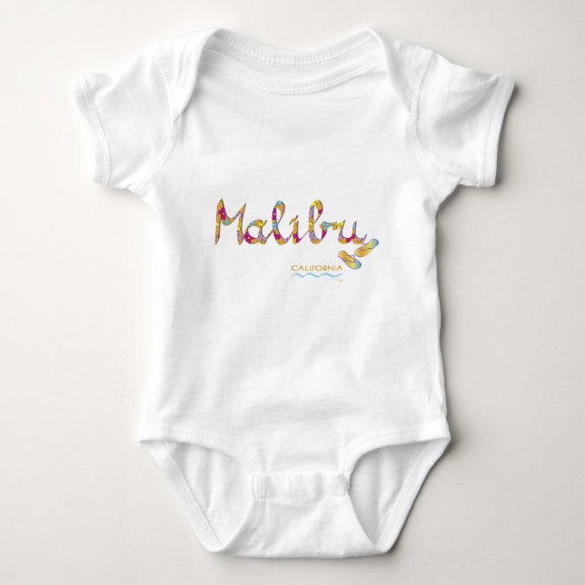 Malibu, CA Baby Bodysuit (Front)