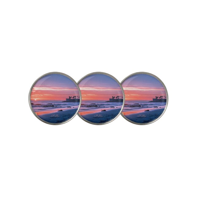 Malibu, CA picturesque photo Golf Ball Marker (3 Up)