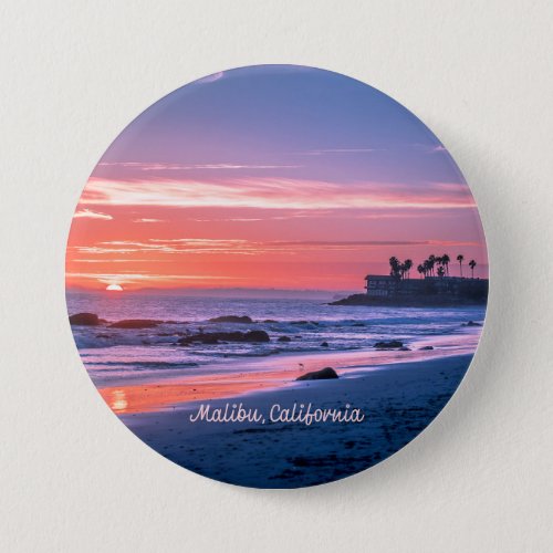 Malibu CA picturesque photograph Button