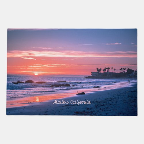 Malibu CA picturesque photograph Doormat