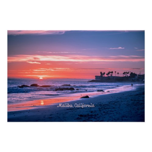 Malibu CA picturesque photograph Poster