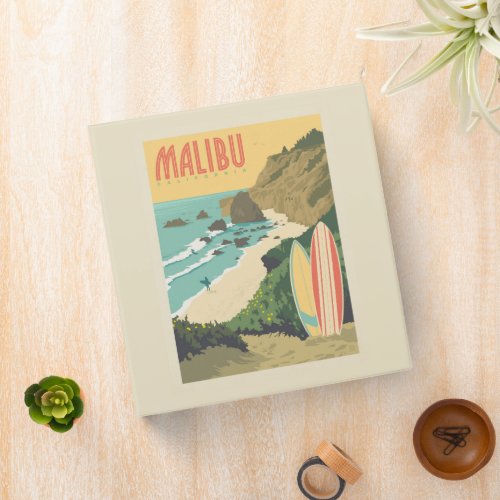 Malibu California 3 Ring Binder