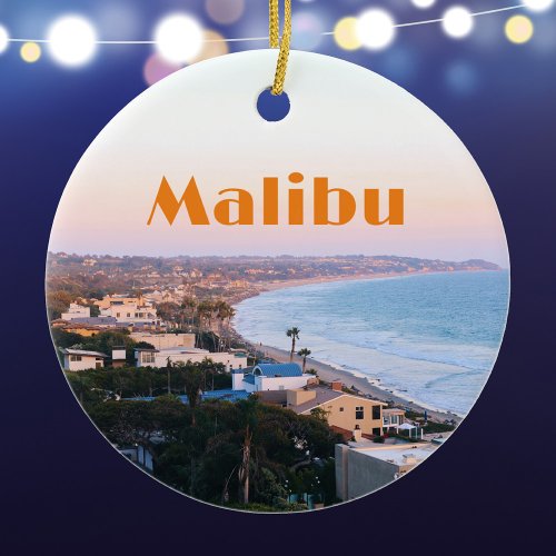 Malibu California Coast photo Ceramic Ornament