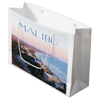 Malibu California Coast Photo Large Gift Bag by whereabouts at Zazzle