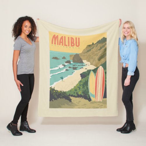 Malibu California Fleece Blanket