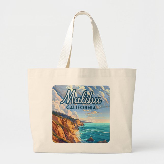 Malibu California Los Angeles El Matador Beach  Large Tote Bag (Front)
