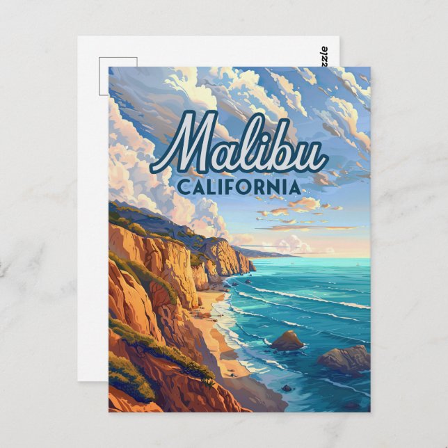 Malibu California Los Angeles El Matador Beach  Postcard (Front/Back)
