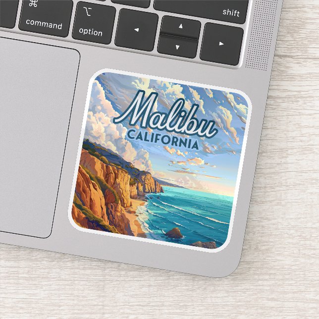 Malibu California Los Angeles El Matador Beach  Sticker (Detail)