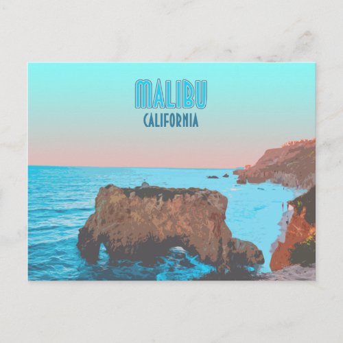 Malibu California Matador Beach Vintage Postcard