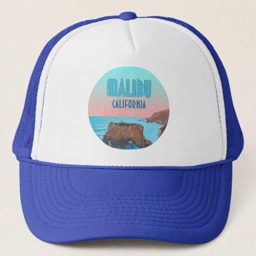 Malibu California Matador Beach Vintage Trucker Hat