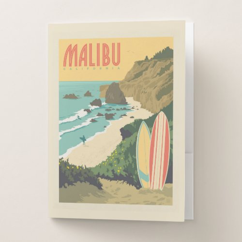 Malibu California Pocket Folder