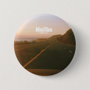 Malibu, California Road Trip Button