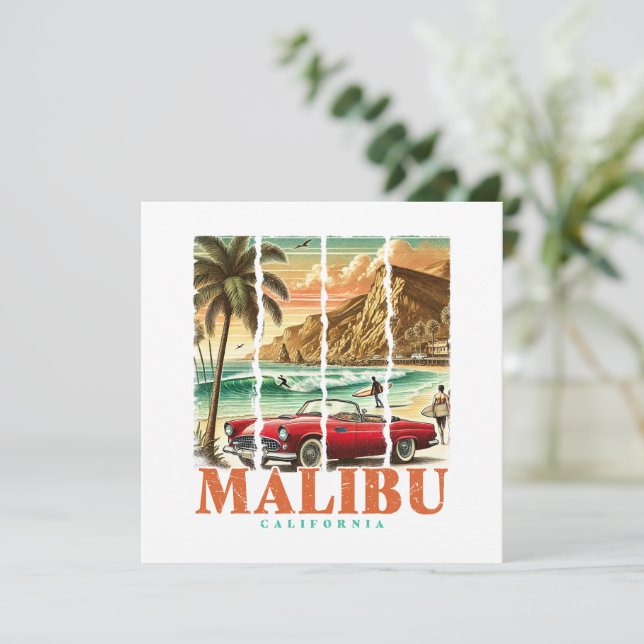 Malibu California - Sports Car Scenic Coastal View (Standing Front)