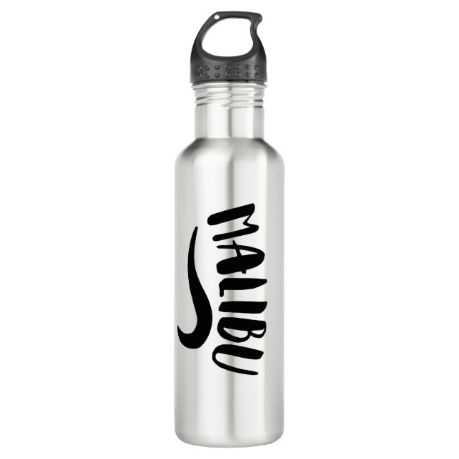 Malibu California Stainless Steel Water Bottle (Front)