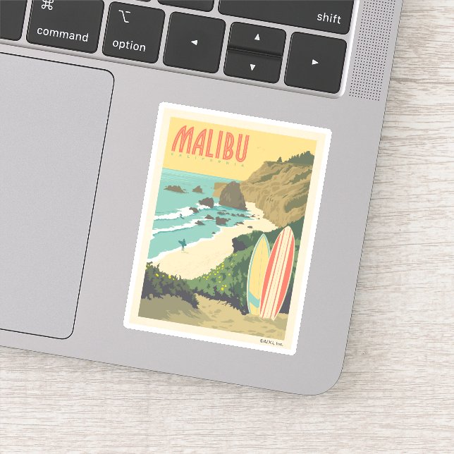 Malibu, California Sticker (Detail)