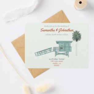 Malibu, California wedding   Invitation