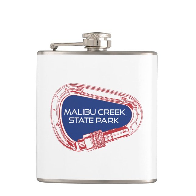 Malibu Creek State Park Rock Climbing Carabiner Flask (Front)