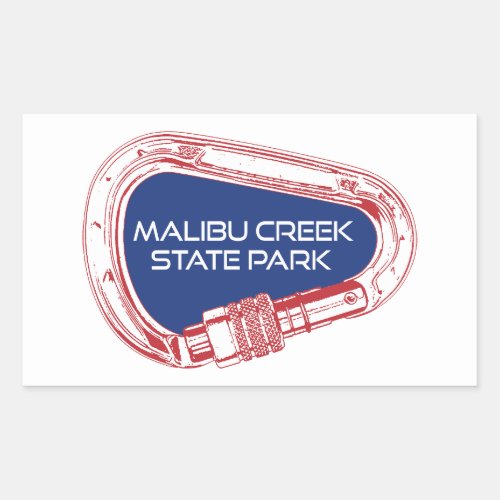 Malibu Creek State Park Rock Climbing Carabiner Rectangular Sticker