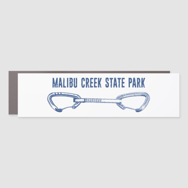 Malibu Creek State Park Rock Climbing Quickdraw Car Magnet (Front)