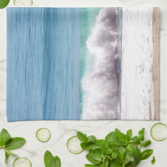 Malibu Gem Breaking Wave Tea Towel (Folded)