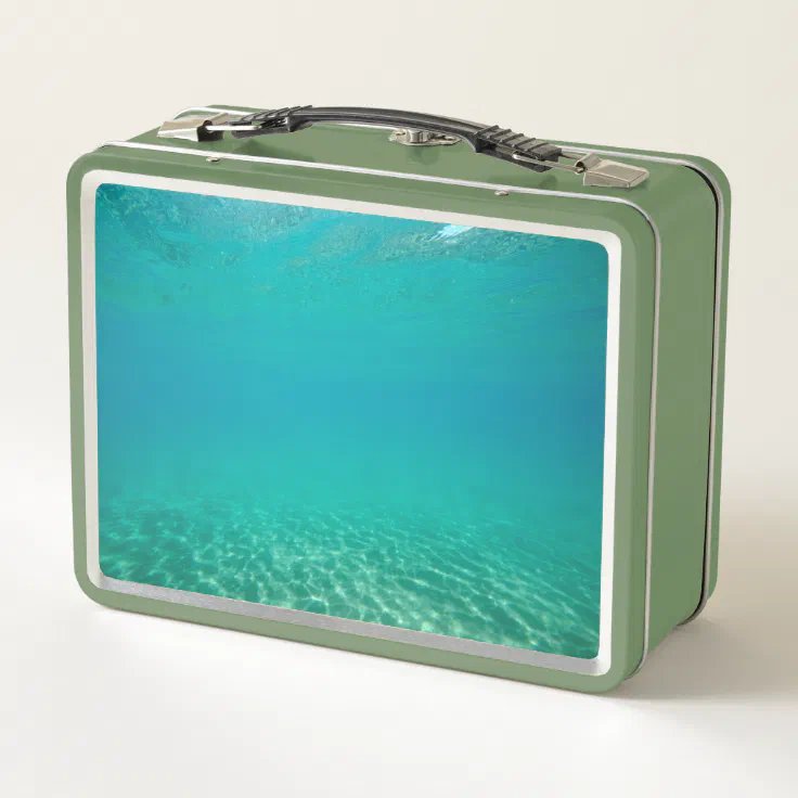 Malibu Gem Retro Lunchbox with underwater images Zazzle
