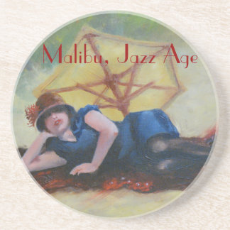 Malibu, Jazz Age, by James Lane Sandstone Coaster