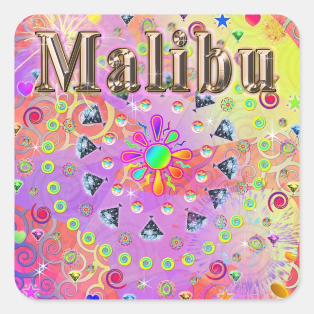 Malibu Lucky Golden Sticker (Front)