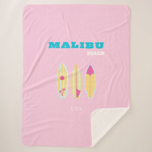 Malibu, Malibu Beach, Preppy, Preppy Girl, Pink Sherpa Blanket