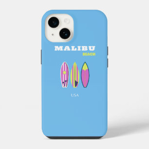 Malibu, Malibu Beach, Tropical, Preppy, Blue iPhone 14 Case